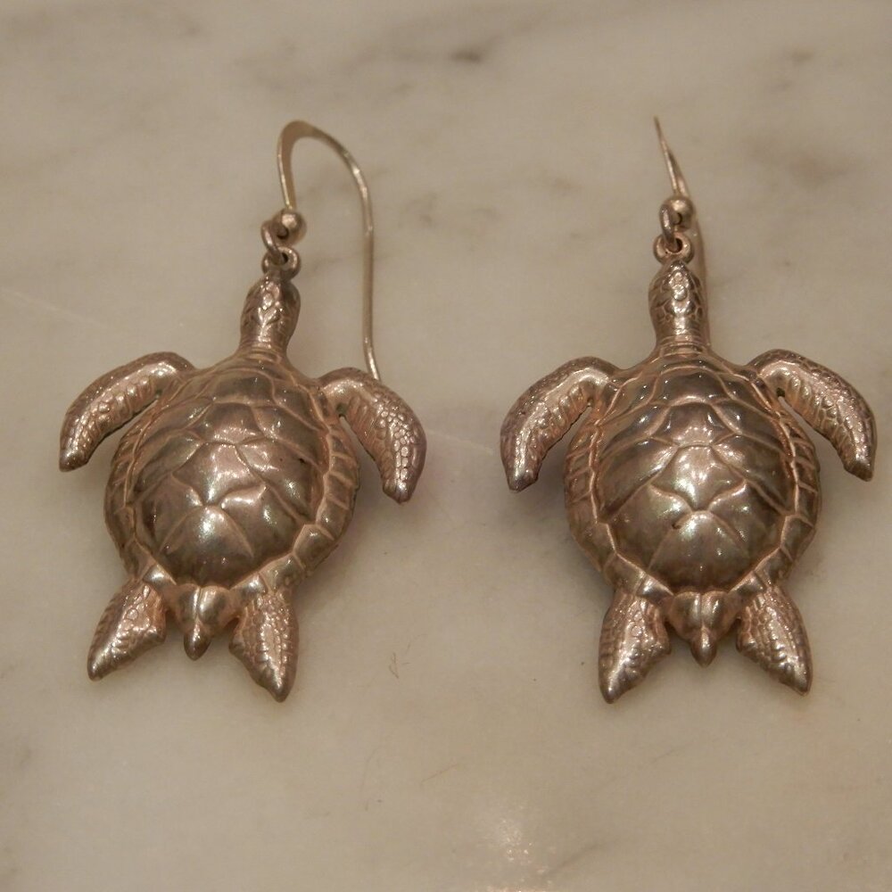 925 Sterling Silver Sea Turtle Earrings
